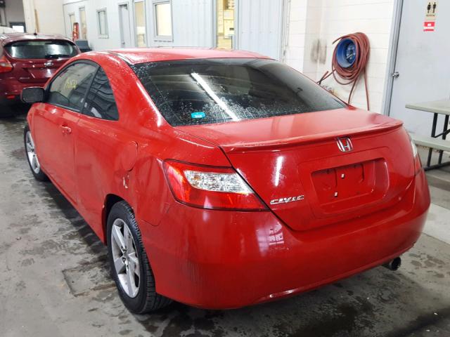 2HGFG12958H562167 - 2008 HONDA CIVIC EXL RED photo 3