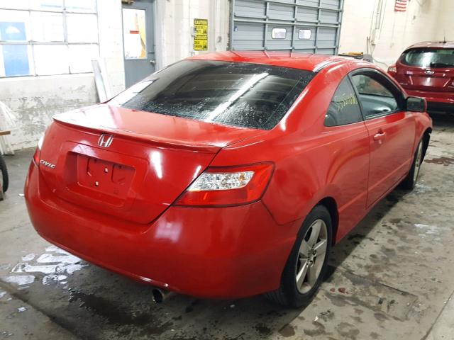 2HGFG12958H562167 - 2008 HONDA CIVIC EXL RED photo 4