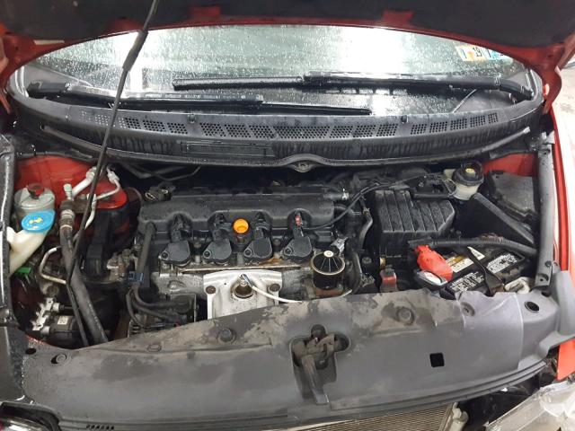 2HGFG12958H562167 - 2008 HONDA CIVIC EXL RED photo 7