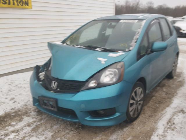 JHMGE8H5XDC047750 - 2013 HONDA FIT SPORT TEAL photo 2