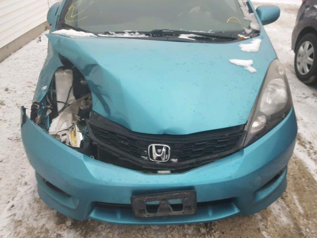 JHMGE8H5XDC047750 - 2013 HONDA FIT SPORT TEAL photo 7