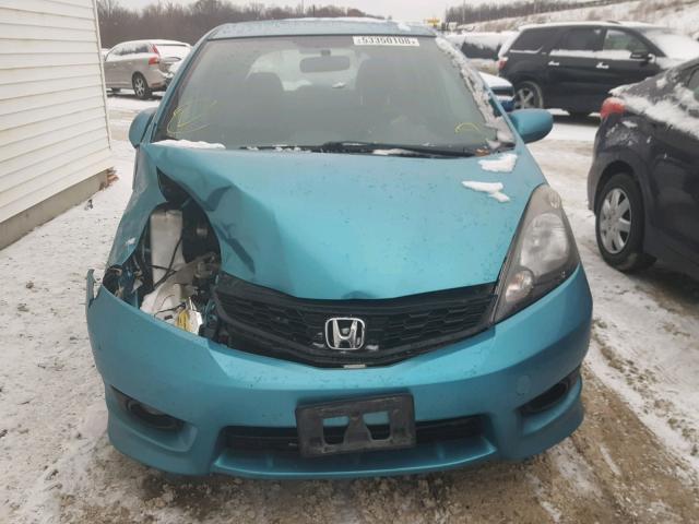 JHMGE8H5XDC047750 - 2013 HONDA FIT SPORT TEAL photo 9