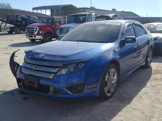 3FAHP0KC2BR165028 - 2011 FORD FUSION SPO BLUE photo 2