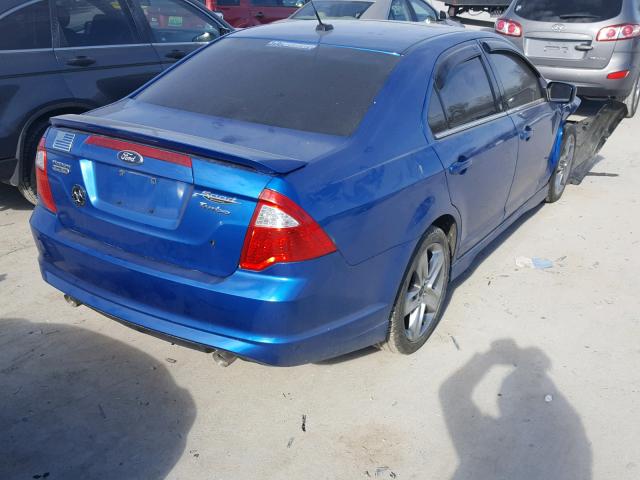 3FAHP0KC2BR165028 - 2011 FORD FUSION SPO BLUE photo 4