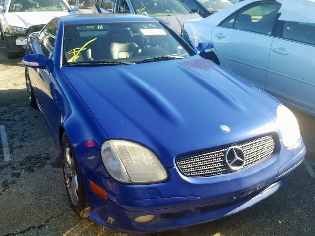 WDBKK65F62F261120 - 2002 MERCEDES-BENZ SLK 320 BLUE photo 1