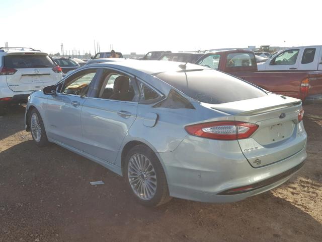 3FA6P0RU2DR296971 - 2013 FORD FUSION TIT BLUE photo 3