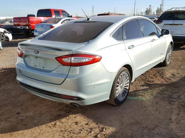 3FA6P0RU2DR296971 - 2013 FORD FUSION TIT BLUE photo 4