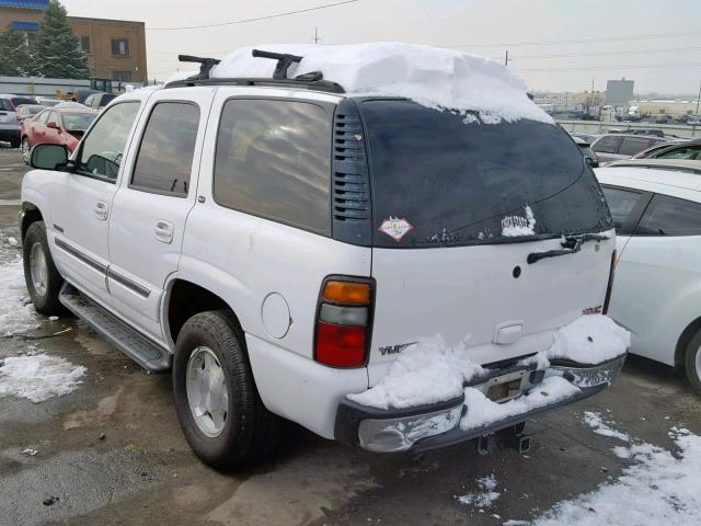 1GKEK13T45R131340 - 2005 GMC YUKON WHITE photo 3