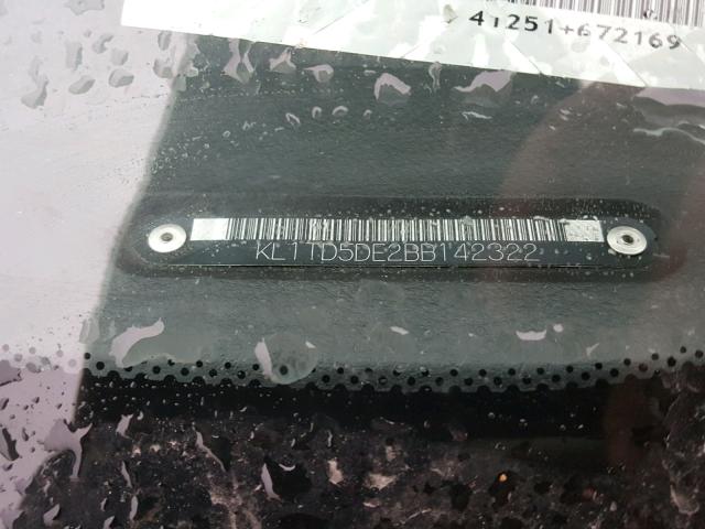 KL1TD5DE2BB142322 - 2011 CHEVROLET AVEO LS WHITE photo 10