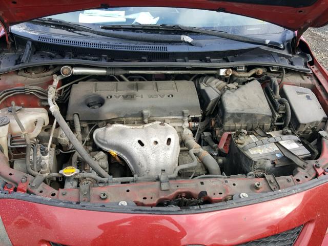 2T1BE40E39C022963 - 2009 TOYOTA COROLLA XR RED photo 7