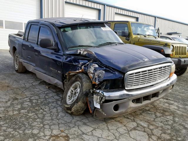 1B7GG2AN6YS769344 - 2000 DODGE DAKOTA QUA BLUE photo 1