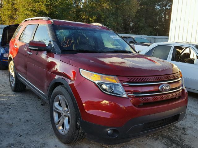 1FM5K7F80FGB53060 - 2015 FORD EXPLORER L RED photo 1