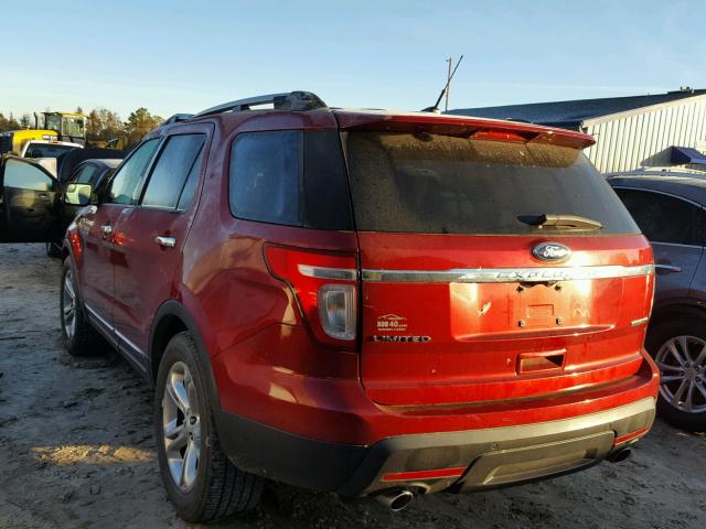 1FM5K7F80FGB53060 - 2015 FORD EXPLORER L RED photo 3