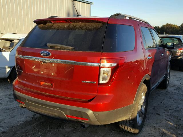 1FM5K7F80FGB53060 - 2015 FORD EXPLORER L RED photo 4