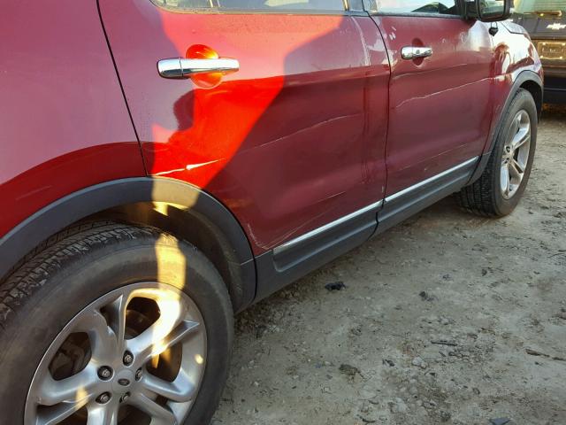 1FM5K7F80FGB53060 - 2015 FORD EXPLORER L RED photo 9