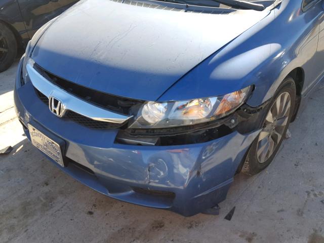 19XFA16939E001098 - 2009 HONDA CIVIC EXL BLUE photo 9