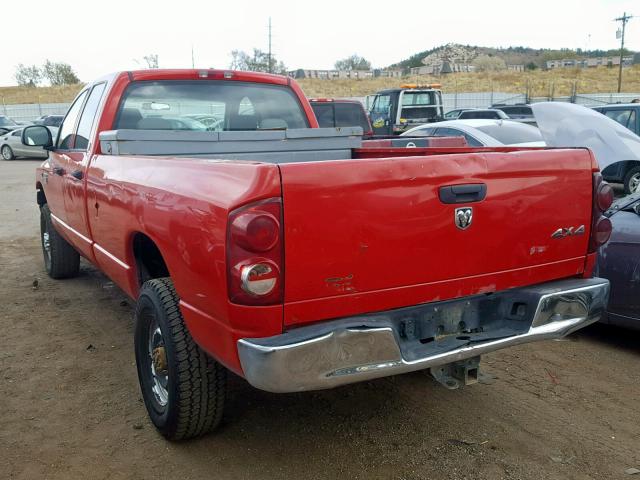 3D7KS28C27G744224 - 2007 DODGE RAM 2500 S Կարմիր լուսանկար 3