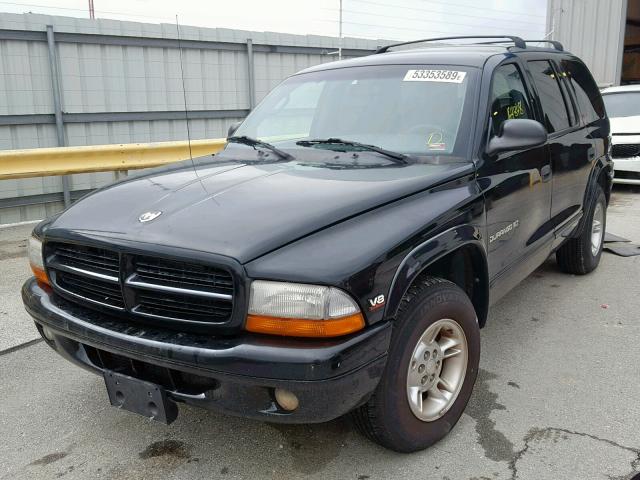 1B4HR28Z9YF254769 - 2000 DODGE DURANGO BLACK photo 2