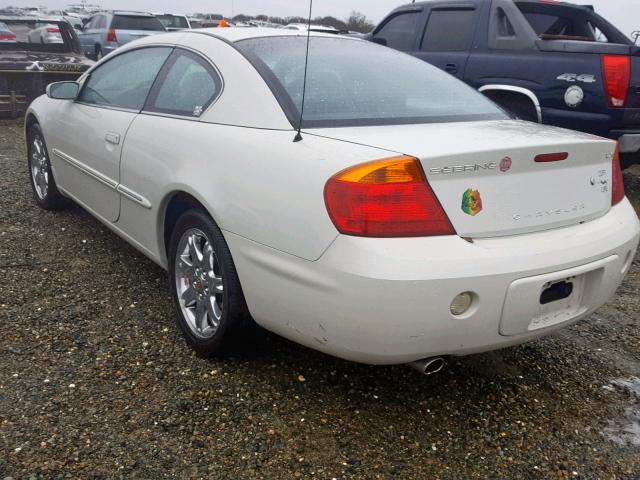 4C3AG52HX2E114497 - 2002 CHRYSLER SEBRING LX WHITE photo 3