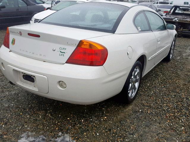 4C3AG52HX2E114497 - 2002 CHRYSLER SEBRING LX WHITE photo 4