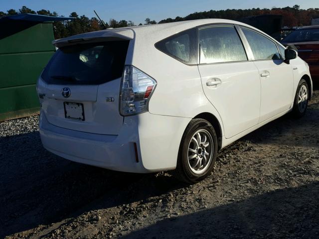 JTDZN3EU1C3074777 - 2012 TOYOTA PRIUS V WHITE photo 4