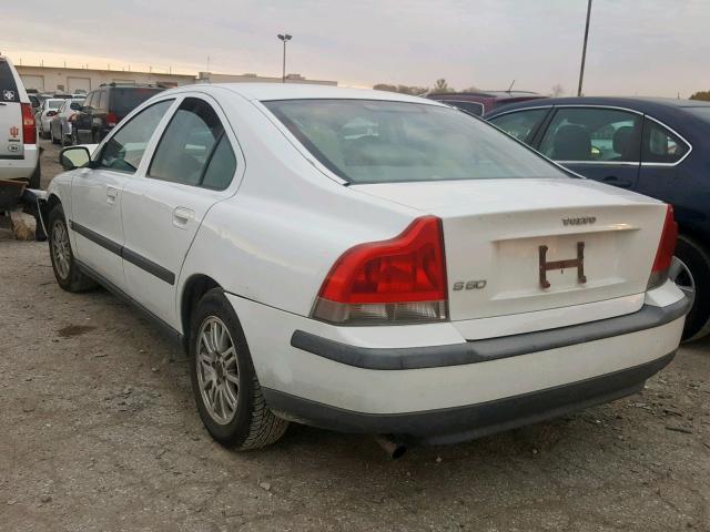 YV1RS61T942384880 - 2004 VOLVO S60 WHITE photo 3