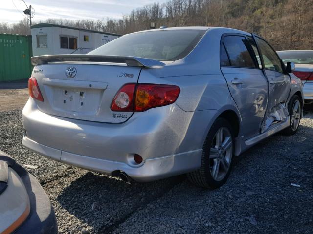 1NXBE40EX9Z052279 - 2009 TOYOTA COROLLA XR SILVER photo 4