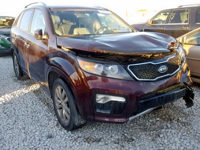 5XYKW4A22BG132222 - 2011 KIA SORENTO SX MAROON photo 1