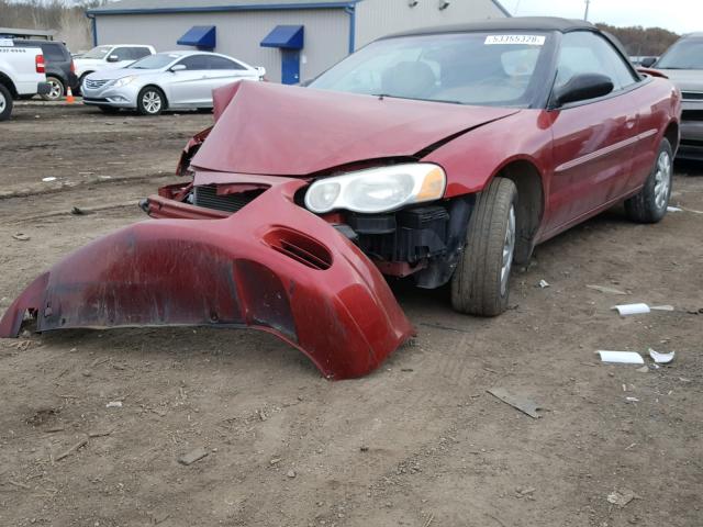 1C3EL45XX4N306520 - 2004 CHRYSLER SEBRING LX BURGUNDY photo 2