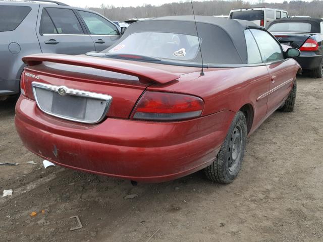 1C3EL45XX4N306520 - 2004 CHRYSLER SEBRING LX BURGUNDY photo 4