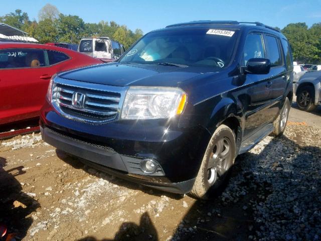 5FNYF4H54CB085116 - 2012 HONDA PILOT EXL BLACK photo 2