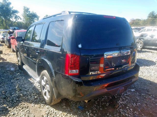 5FNYF4H54CB085116 - 2012 HONDA PILOT EXL BLACK photo 3