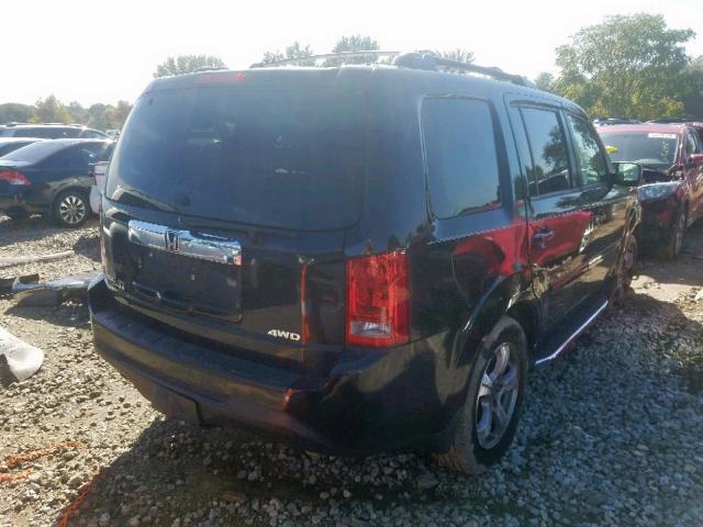 5FNYF4H54CB085116 - 2012 HONDA PILOT EXL BLACK photo 4