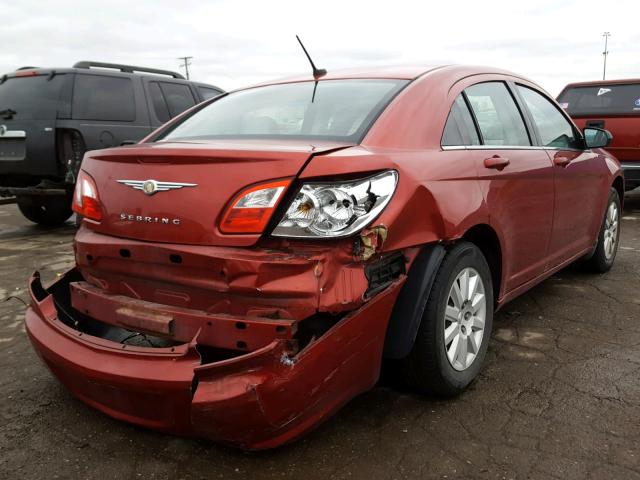 1C3LC46K28N133253 - 2008 CHRYSLER SEBRING LX RED photo 4