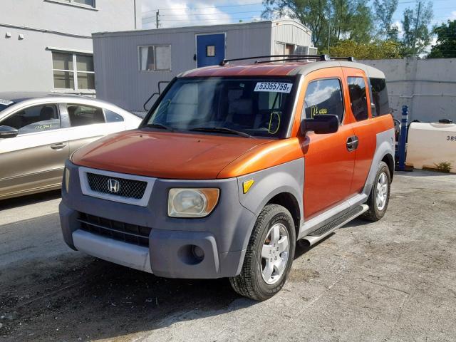 5J6YH186X5L002980 - 2005 HONDA ELEMENT EX ORANGE photo 2