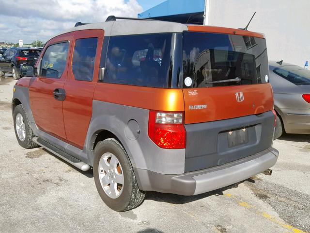 5J6YH186X5L002980 - 2005 HONDA ELEMENT EX ORANGE photo 3