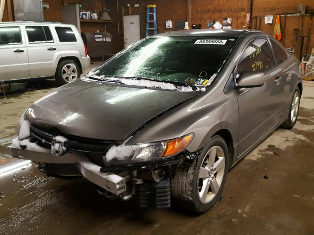 2HGFG11948H538282 - 2008 HONDA CIVIC EXL GRAY photo 2