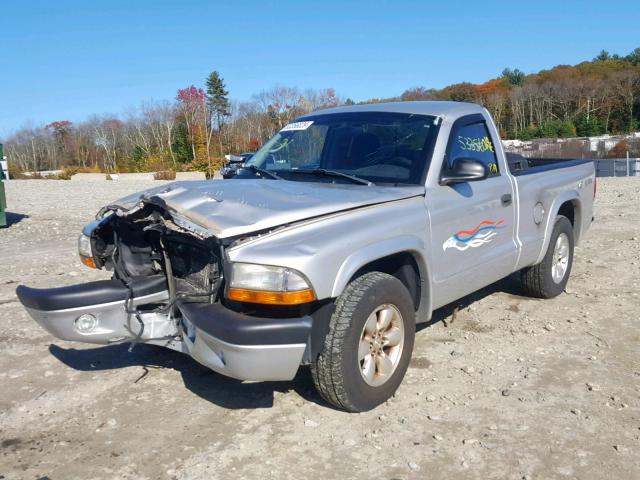 1D7FL36XX3S110236 - 2003 DODGE DAKOTA SPO SILVER photo 2