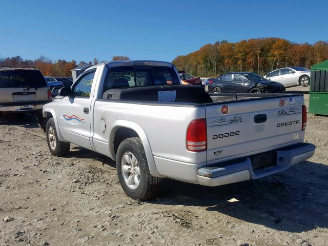 1D7FL36XX3S110236 - 2003 DODGE DAKOTA SPO SILVER photo 3