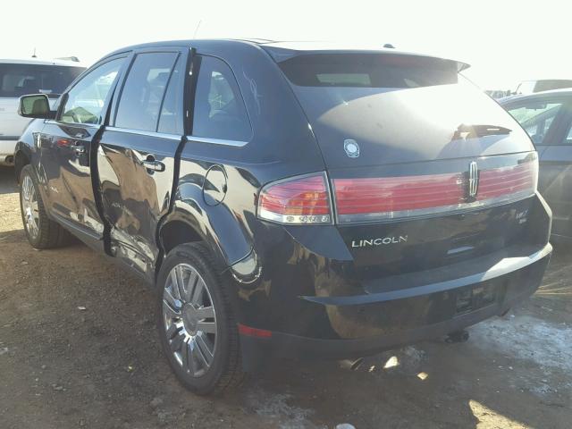 2LMDU88C48BJ21207 - 2008 LINCOLN MKX BLACK photo 3