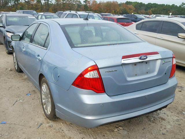 3FADP0L3XBR285978 - 2011 FORD FUSION HYB BLUE photo 3