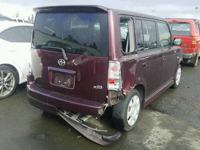 JTLKT324850185685 - 2005 TOYOTA SCION XB Bordo foto 4