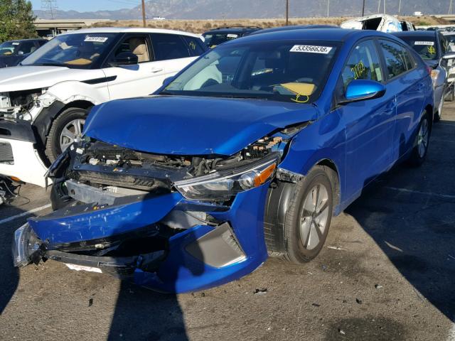 KMHC65LC6JU060742 - 2018 HYUNDAI IONIQ BLUE BLUE photo 2