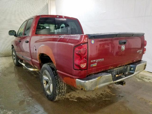 1D7HU18P07S172855 - 2007 DODGE RAM 1500 S RED photo 3