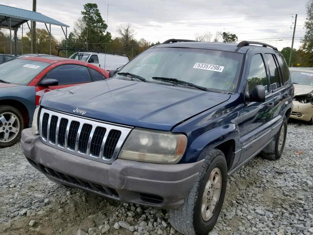 1J4GX48S32C288793 - 2002 JEEP GRAND CHER BLUE photo 2