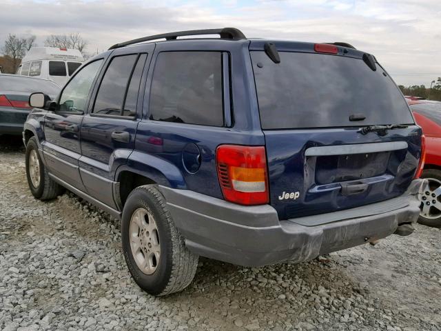 1J4GX48S32C288793 - 2002 JEEP GRAND CHER BLUE photo 3