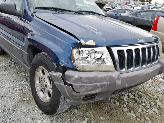 1J4GX48S32C288793 - 2002 JEEP GRAND CHER BLUE photo 9