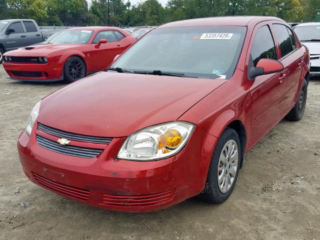 1G1AD5F52A7123809 - 2010 CHEVROLET COBALT 1LT RED photo 2