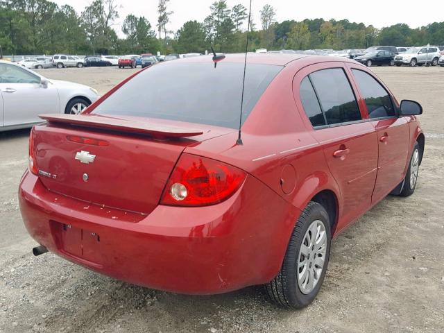 1G1AD5F52A7123809 - 2010 CHEVROLET COBALT 1LT RED photo 4