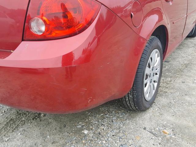 1G1AD5F52A7123809 - 2010 CHEVROLET COBALT 1LT RED photo 9